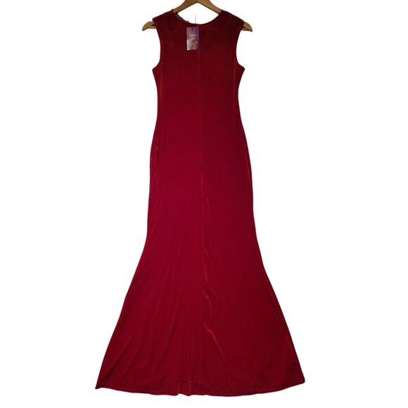 NWT Ruby Red Velvet & Black Lace Maxi‎ Dress Whimsigoth Gothic Witchy Party - M - Picture 2 of 8